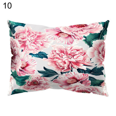 

Multicoloured Flower Printed Throw Pillow Case Cushion Cover Sofa Home Bed Decor