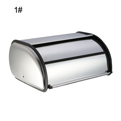 

Home Hotel Kitchen Large Stainless Steel Bread Storage Container Holder Box Bin