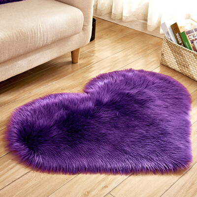 

Siaonvr Wool Imitation Sheepskin Rugs Faux Fur Non Slip Bedroom Shaggy Carpet Mats