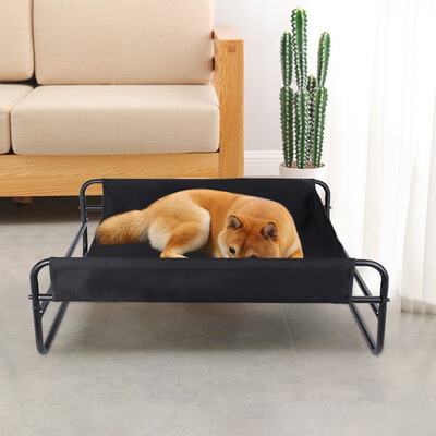 

Gobestart Breathable Iron Art Dog Bed Detachable Camp Bed Kennel Pet Cot Elevated Pet Bed