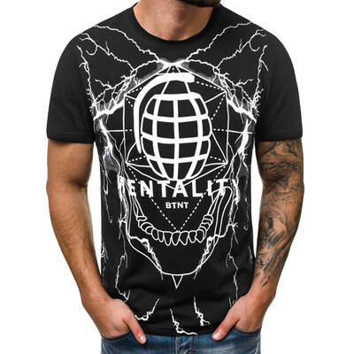 

Toponeto Mens Summer Casual Fashion Printing Elastic Short Sleeve T-shirt Blouse Tops