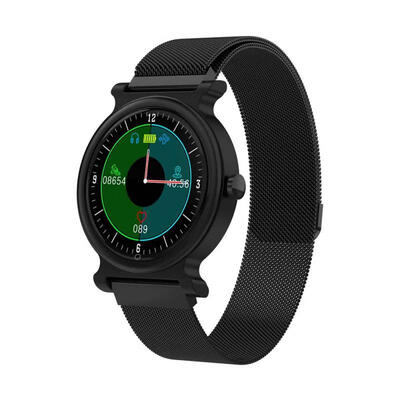 

R20 Smart Watch 13 Inch LCD Colorful Screen Heart Rate Monitor Wristwatch IP67 Fitness Tracker Metal Strap - BlackSilver