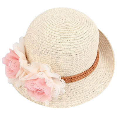 

SUNSIOM Girls Straw Sun Hat Brim Summer Beach Packable Crushable Foldable Children Kids