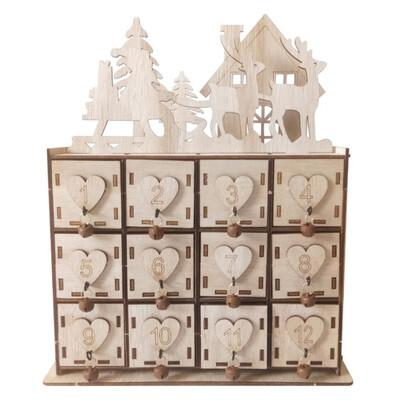 

DIY Wooden Christmas Small Drawers Gift Advent Calendar Christmas Decorations