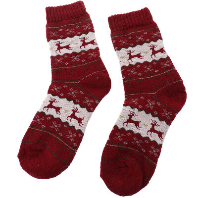

Casual Design Wool Socks Deer Moose Fashion For Deer Warm Christmas Knit Wool Socks Winter Moose Socks Design Unique
