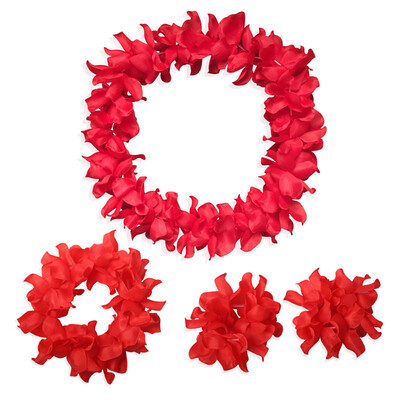 

Toponeto A Set Counts Tropical Hawaiian Luau Flower Lei Party Favors