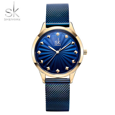 

Shengke Wrist Watches Women Fashion Stainless Steel Quartz Watches Bracelet Clock Relogio Feminino 2019 SK Luxury Ladies Watch