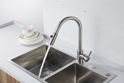 

The stainless steel lever low pressure kitchen valve extensible kitchen&sink