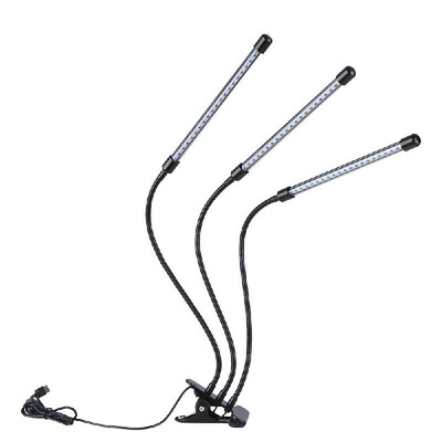 

DC5V 15W 60LEDs Three Ends Plant Grow Light Red&Blue Light Full Spectrum Portable Clip-On USB Desk Lamp Auto Off with 3912hr