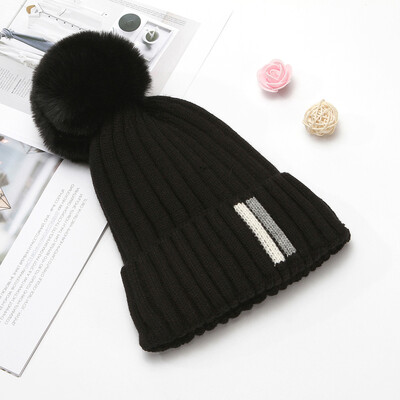 

Tailored Fashion Womens Winter Collar Plus Wild Thick knit Warm Hat