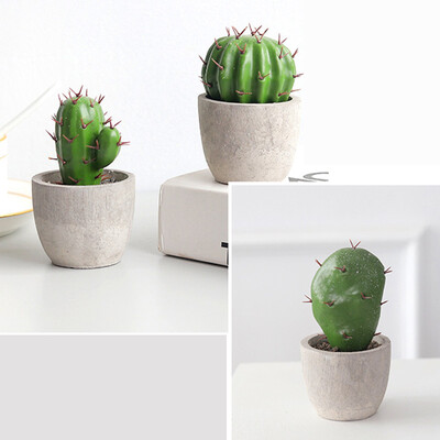 

Artificial Succulent Cactus Ball Bonsai Fake Plant Flower Home Floral Decorative