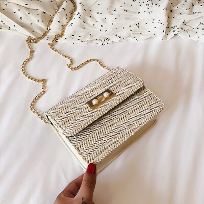 

Popular weaving wind small bag female 2019 new wave Korean version of the wild Messenger bag fashion chain shoulder small square bag