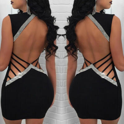 

Sexy Women Summer Casual Sleeveless Party Evening Cocktail Short Mini Dress New