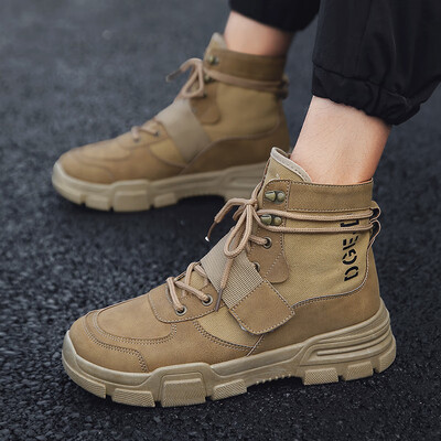 

2019 tooling mens shoes tide shoes trend casual Martin boots England wild high shoes men summer new mens boots