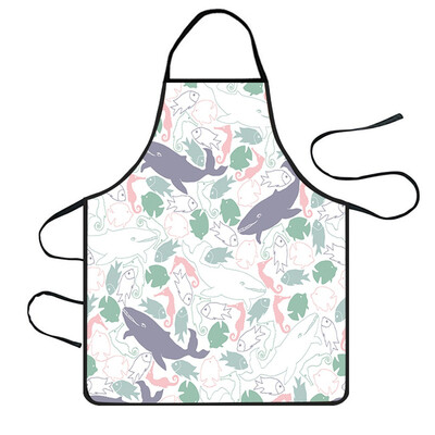 

Toponeto Home Women Waterproof Cute Cartoon Kitchen Restaurant Cooking Bib Apron Aprons