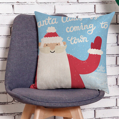 

Siaonvr Home Decor Cushion Cover Merry Christmas Pillowcase Sofa Throw Pillow Covers