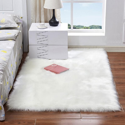 

Long Plush Ultra Soft Fluffy Rugs Rectangle Shape Faux Sheepskin Wool Carpet Rug for Living Room Bedroom Balcony Floor Mats