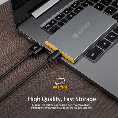

KODAK X250 Series HD SSD Mobile Solid State Drive PSSD Low Power Consumption Type-C 31 High-Speed Transmission Rapid Read & Write