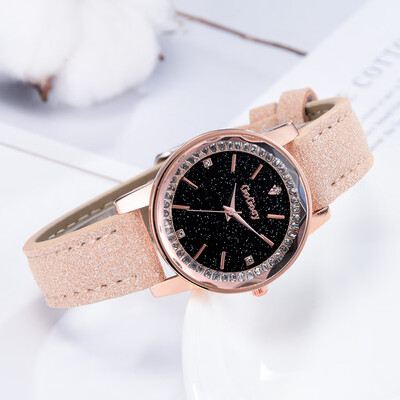 

RM Fashion Simple Without Numeral Scale Scrub Dial Dial Quartz Female Watch