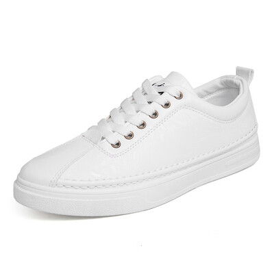 

2018 spring&autumn models new mens tide shoes leather wild lace shoes fashion round head soft casual mens shoes
