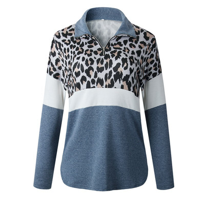 

Wholesale Zipper Pullover Women Fashion Autumn Winter Long Sleeve Coat Loose Thick Female sweatshirt -XL
