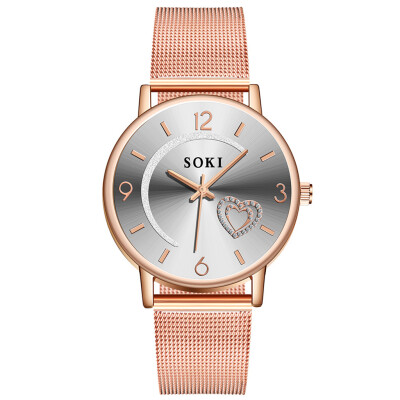 

RM SOKI New 2019 Fashion Love Diamond Dial Womens Watch