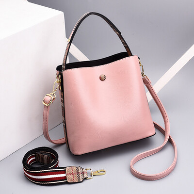 

Bag womens bag large bucket bag simple texture simple Korean Joker ladies shoulder slung