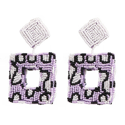 

JURAN 2019 New Design Handmade Beaded Drop Earrings For Women Charm Pendant Statement Dangle Earring Jewelry