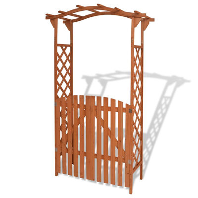 

Garden Arch with Gate Solid Wood 472"x236"x807"