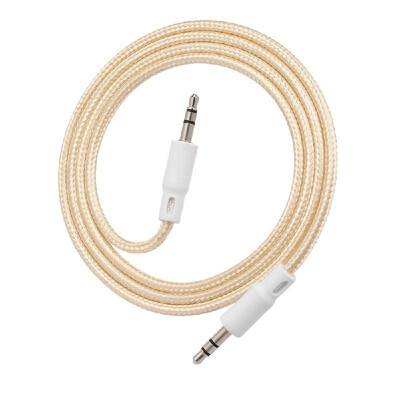 

35mm Jack Auxiliary Audio Cable Male to Male Stereo Audio Extension CordGold