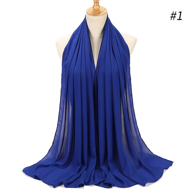 

Malaysia new natural wrinkle monochrome chiffon headband new material breathable pleated female baotou scarf