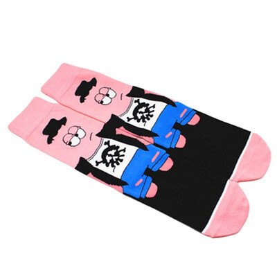 

Personality cute Anime socks Fashion Cartoon happy Men women Sock novelty Stitching pattern cotton crew skarpety sox