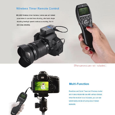 

YouPro MC-292 E3 24G Wireless Remote Control LCD Timer Shutter Release Transmitter Receiver 32 Channels for Canon 80D 760D 750D 7