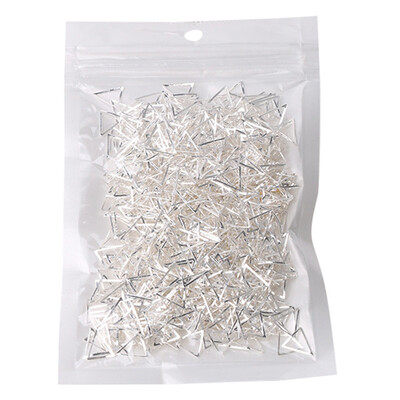 

Toponeto 500PCS Gold Silver Hollow Metal Rivet Nail Art Studs Rhinestones Decal Tips
