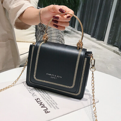 

Summer bag color womens bag Joker new 2019 chain small fresh Messenger bag portable small square bag