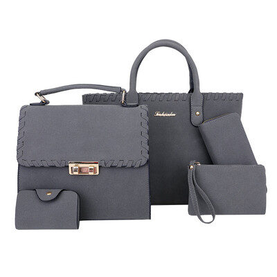 

Tailored Fashion Women Weaving Handbag Wild Composite Bag Shoulder Messenger Bag 5PCs
