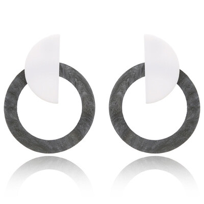 

Fashion Exaggerated Circle Acrylic Earring for Women Geometric Big Round Resin Drop Earring Statement Earring Jewelry Oorbellen