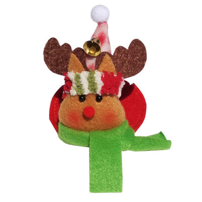 

Toponeto Xmas Home Cover Coaster Cup Mat Snowman Elk Stereo Wine Cap Christmas Decoration