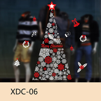 

Christmas Snowman Tree Snowflake Window Sticker Static Home Kids Room Decor
