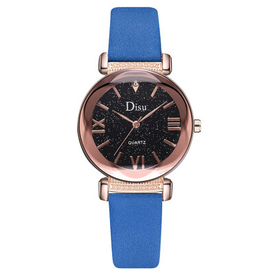 

RM Fashion Simple Starry Sky Watch Quartz Leather Belt Ladies Simulates Watch