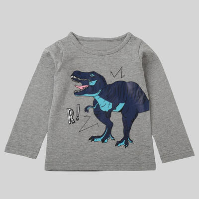 

Autumn T-shirt Boys Girls Cotton Children Cartoon Print Long Sleeve Tops