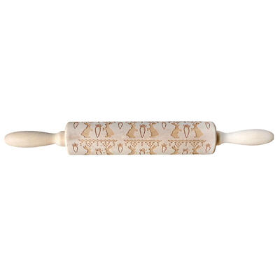 

Easter Day Embossing Wood Rolling Pin for DIY Baking Cookies Noodle Biscuit