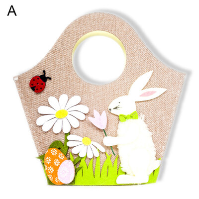 

Cute Rabbit Flower Egg Easter Kids Candy Toy Gift Storage Bag Handbag Home Decor