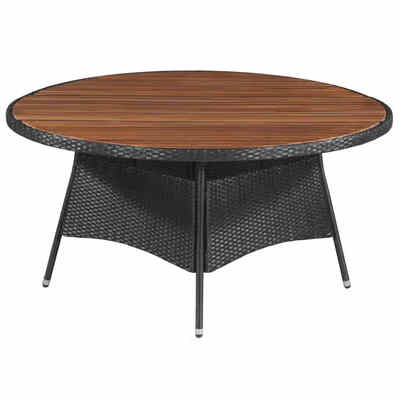 

Outdoor Dining Table Poly Rattan&Solid Acacia Wood 59"x291"