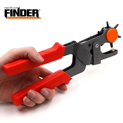 

FINDER Professional Revolving Leather Punch Plier Eyelet Puncher Heavy Duty Round Hole Punch Tool for Leather Belt Watch Band Stra