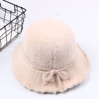 

Korean Japanese Plush potted hat with large eaves in autumn&winter