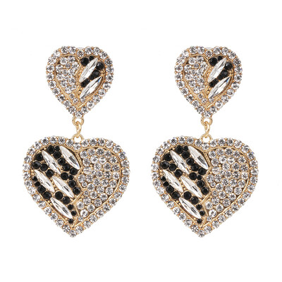 

2019 Fruit Heart Crystal Drop Earrings Party Women Boho Rhinestone Statement Cherry Earrings Korean Jewelry Gifts