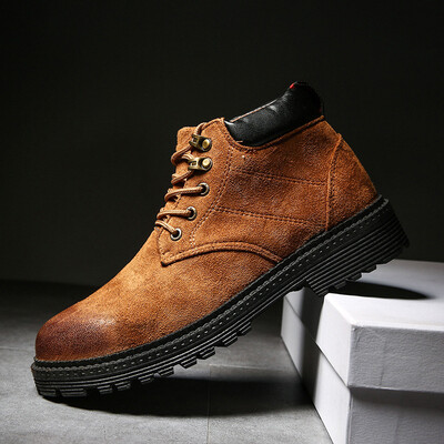 

British trend warm tooling boots mens British mens short boots tooling boots tide