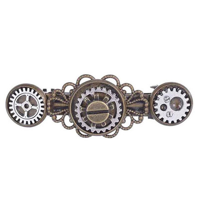 

New Style Exaggerated Jewelry Steampunk Gear Alloy Spring Clip Hairpin