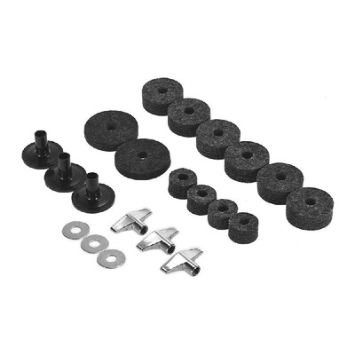 

Pack of 21 PCS Drumset Kit Accessories Cymbal Stand Felts Hi-Hat Clutch Felts Hi Hat Cup Felts Cymbal Wing Nuts Cymbal Sleeves and